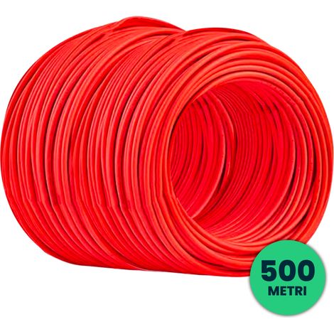 V-TAC Cavo Solare 4 mmq Unipolare Colore Rosso Bobina da 500 Metri (1/2)
