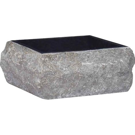 vidaXL Lavandino Nero 30x30x13 cm in Marmo