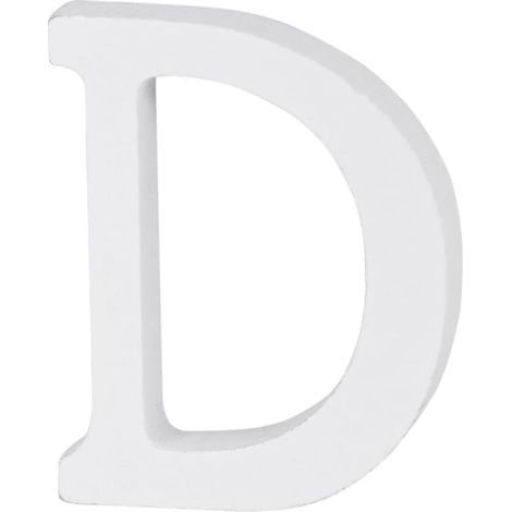 D en bois blanc 8 cm lettre décorative pour la décoration de