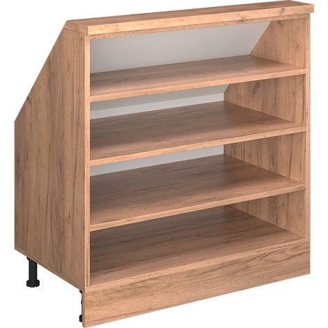 Armario para techo inclinado Rion, Roble dorado, 80 x 81.6 cm con 4 compartimentos, Vicco (1/5)