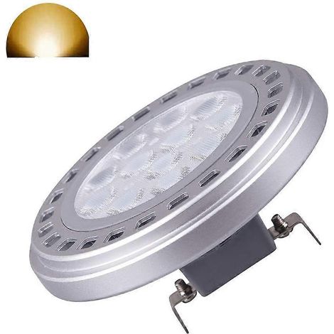 Ampoule LED AR111 à réflecteur G53 15W blanc chaud 3000K 12V équivalente à 150W (1/5)