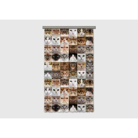 Cats, rideau imprimé 140x245 cm, 1 pièce (1/5)