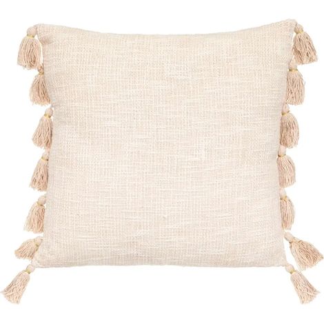Cojín Gyspy en algodón marfil 50x50 cm - Atmosphera créateur d'intérieur (1/5)