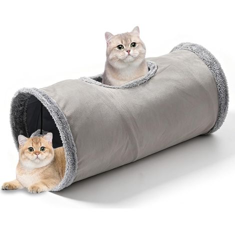 Tunnel de Jeu pour Chat – Pliable, Boule Suspendue, Bruissant (1/5)