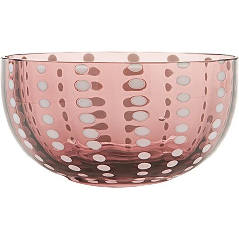 Zafferano Set 6 Ciotole Perle Bowl in vetro colorato Ametista artigianale: eleganza e design raffinato per una tavola moderna e sofisticata
