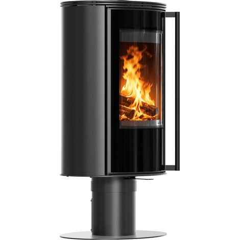 Freistehender Kaminofen KRATKI ERIK N/O 150 5,5 kW schwarz termotec (1/5)