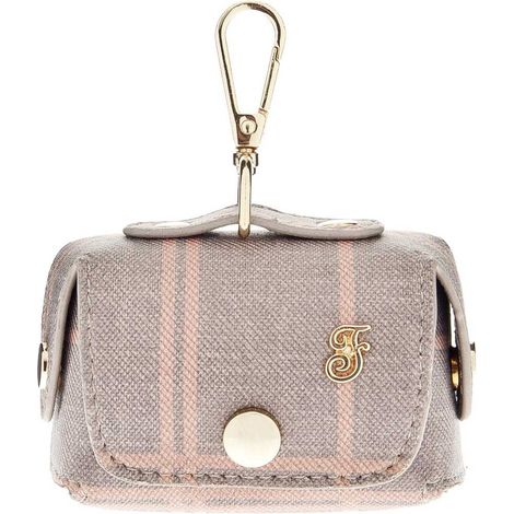 Porta sacchetti in PU modello Mokka con chiusura magnetica - tartan