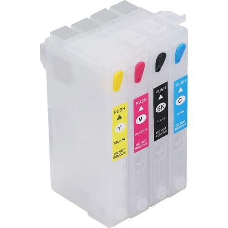 PP-Tintenpatrone BK CMY 4 Farben, Druckzubehör für Fotopapier und Dokumente, kompatibel mit den Modellen 812XXLBK, 812XLC, 812XLM und 812XLY (ohne Chip). (1/5)