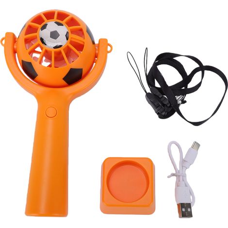 Ventilateur portable longue durée, rechargeable par USB, silencieux, idéal pour les activités de plein air et les voyages (orange) (1/5)