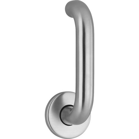 Poignée de porte D110/R - Poignée de porte en forme de U sur rosace ronde - VK 9 mm pour TS 40-66 mm, acier inoxydable