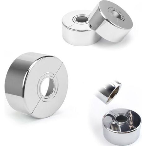 Rosace de robinet de douche 3 pièces 3 tailles en 1, rosace de robinet argentée, rosace de radiateur amovible, ouverture réglable, adaptée aux robinets de douche, robinets, radiateurs (1/5)