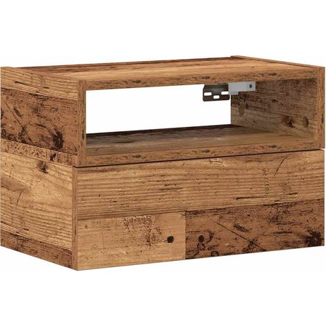 Maison Exclusive - Wand-Nachttisch Altholz-Optik 45x26x28,5 cm