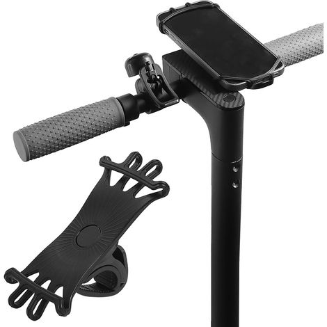 New silicone phone holder for bicycles and scooters, 360-degree rotation, anti-vibration, navigation for cycling.