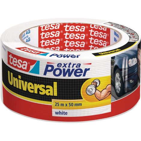 Tesa Extra Power Klebeband weiß 25m x 50mm