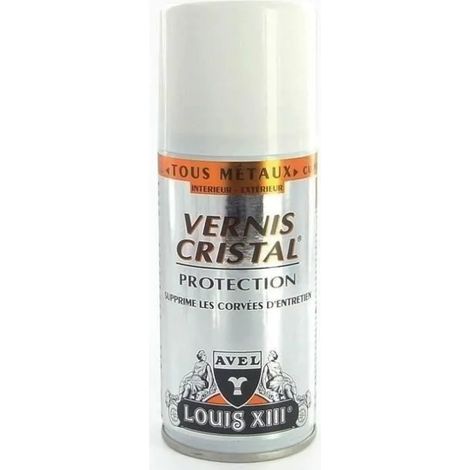 Barniz transparente cristal brillante para la protección de metales y dorados en interiores/exteriores, 150 ml