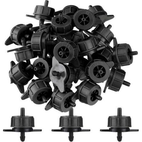 Pair Goutteur d’extrémité régulateur système micro drip,4 litres/heure pour, régulation de pression: Embout pour arrosage goutte-à-goutte,Pression de travail 0,5 à 3,5 bar (Lot de 50) (1/4)