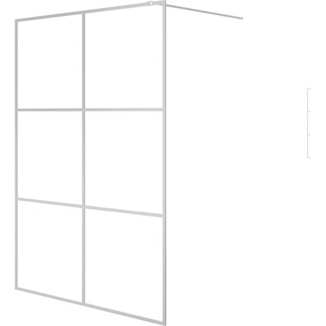 Maison Exclusive - Parete Doccia Walk in Argento 140x195 cm Vetro Trasparente ESG