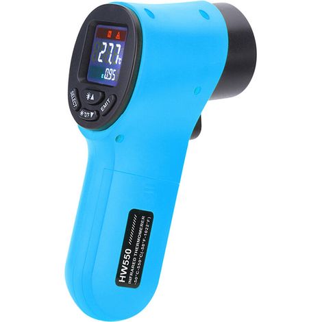 FOREHILL Portable sans contact Thermometre infrarouge numerique pyrometre Aquarium LCD Laser Thermometre exterieur Thermometre industriel -50 550 C, orange (1/4)