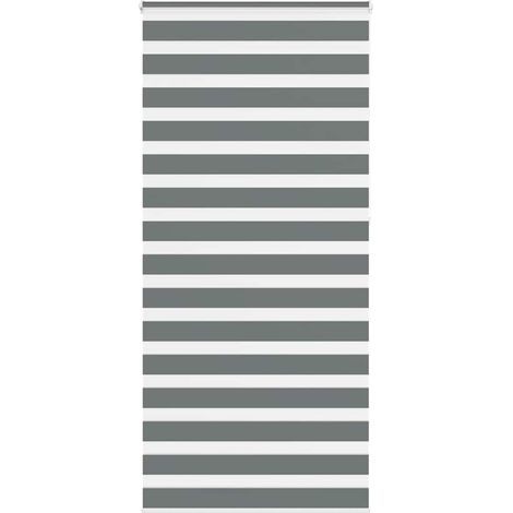 Doppelrollo Dunkelgrau 115x230 cm Stoffbreite 110,9 cm Polyester