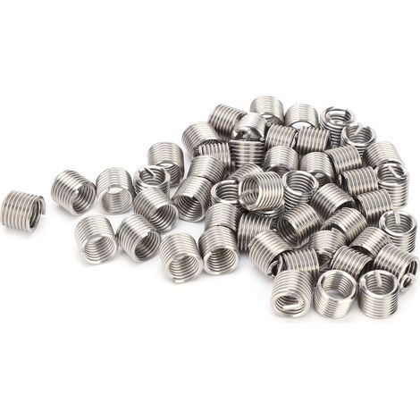Lot de 50 inserts filetés M10 x 1,5D, manchon de protection en acier inoxydable, kit de réparation de filetage pour vis, douille hélicoïdale, 1,5 diamètre, usage mécanique. (1/5)