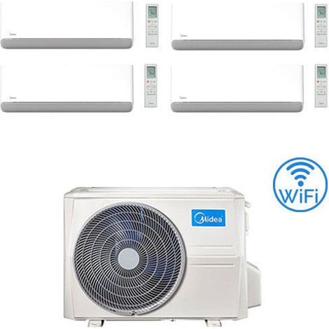 Climatiseur Midea Breezeless-E Wifi R32 Quadri Split 9000 + 9000 + 12000 + 12000 BTU avec onduleur E.U. M4O-36FN8-Q Classe A++/A+