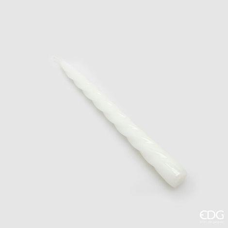 EDG Enzo De Gasperi Candela Stelo Twist H 23 Cm D 22 Mm Cf 10 Pz Bianco