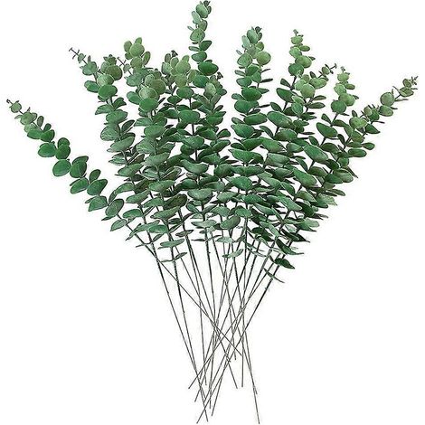 36 Stück Eukalyptusstiele, Dekor, künstliche Eukalyptusblätter, künstliche Zweige für Hochzeit, Blumenarrangement (1/5)