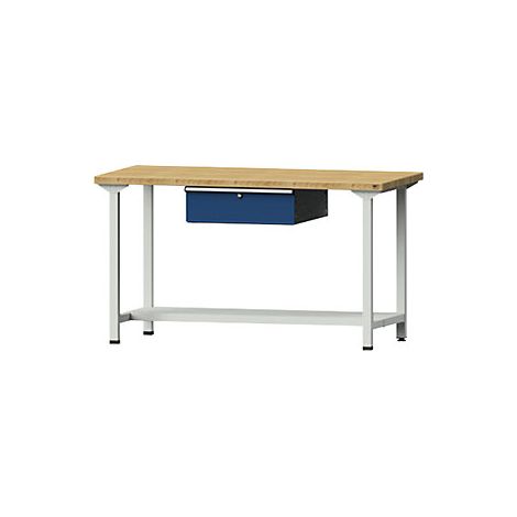 Banco de trabajo  bastidor modular  1 cajón  1 repisa 