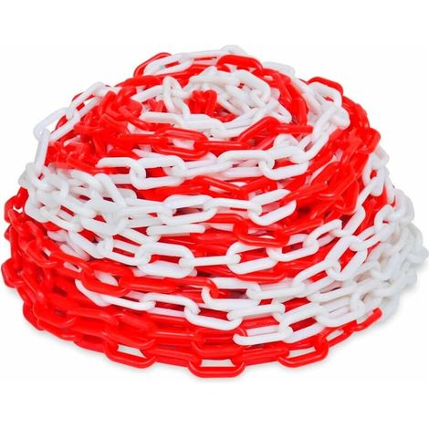 Chaîne d'Avertissement Plastique Rouge et Blanc Chaîne de Signalisation