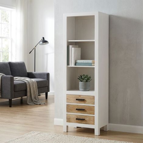 MIRELLA - mobile in legno di mango con 3 cassetti e 3 ripiani (1/4)