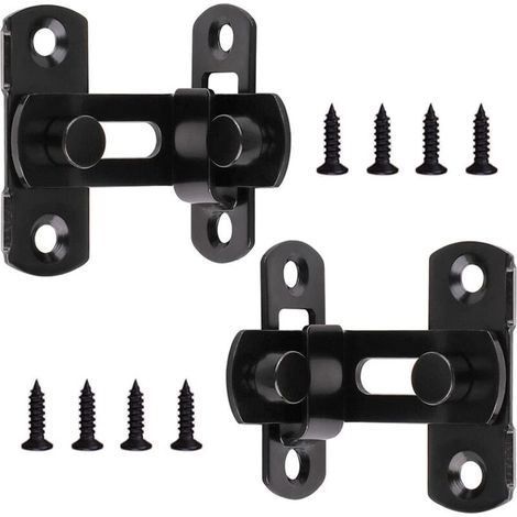 Ulisem Chiavistelli per porte ad angolo retto 2 pezzi Chiusura a levetta in acciaio inox Serratura per porta Fibbia per porta Chiavistello per porta Bulloni di bloccaggio con viti per porte e finestre (1/4)