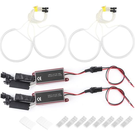 Kit de 4 faros LED CCFL Angel Eyes para coches, compatibles con BMW E36, E38, E39 y E46. -Crezuo