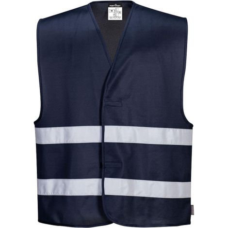 Chaleco de seguridad con cierre autoadherente, nuevos colores Iona PORTWEST F474 L/XL Azul marino