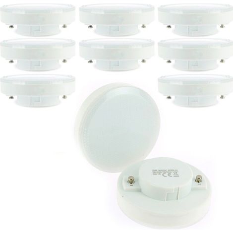 Lotto di 10 lampadine a LED GX53 7W eq 50W  Température de Couleur: Bianco caldo 3000K