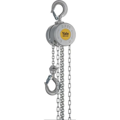 Paranco a catena di tappeti Yalemini 360. Carica 250 kg di altezza da corsa 3 m con gancio d