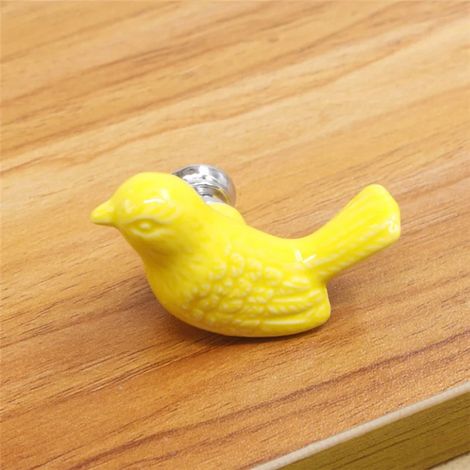 Ensemble de 5 poignées de tiroir en céramique Peace Dove, quincaillerie de poignée de meuble originale et élégante.