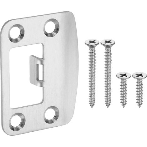 Plaque de Serrure de Porte en Acier Inoxydable 57x44,8mm Argenté (1/5)