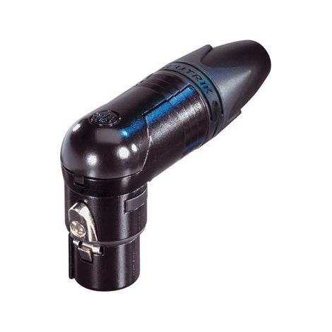 Neutrik NC3FRX-B Connettore XLR Presa angolata Numero Poli (num): 3 Nero 1 pz.