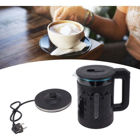 Bouilloire électrique en verre à double paroi, 2000 W, chauffe-eau intégré, capacité 2,3 L, arrêt automatique et protection contre la surchauffe, sans BPA. Cafetière en verre, norme européenne 220 V, (1/5)