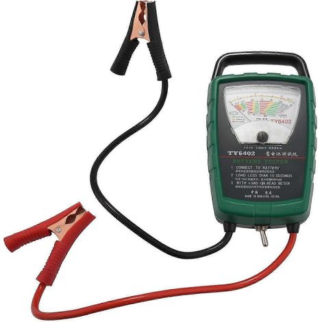Ty6402 – Testeur de batterie automobile (500 A / 2 V, 6 V, 12 V) avec fonction de contrôle de l'alternateur et du démarrage – Facile à utiliser (1/5)