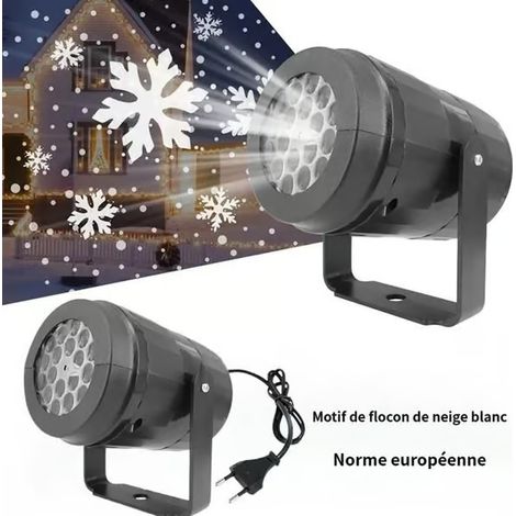 Projecteur lumineux de Noël avec motif flocon de neige Éclairage LED grand angle 270° Idéal pour les décorations de Noël (1/5)