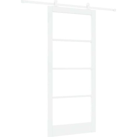 Maison Exclusive - Schiebetür ORKDAL Weiß 93 x 211 cm Massivholz