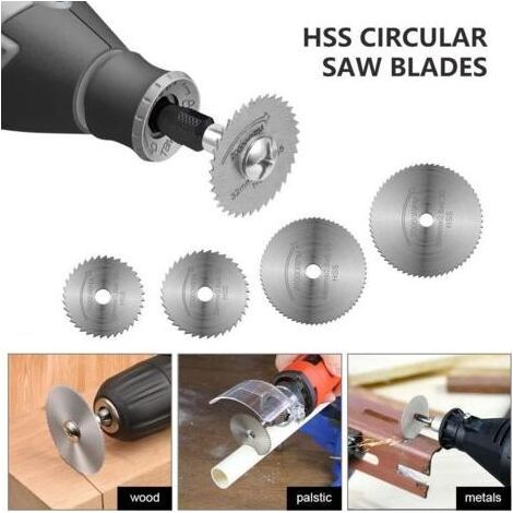 43 mini-lames diamantées pour scie circulaire Dremel, disques de coupe pour résine HSS, pour couper le bois, le métal, le plastique et la pierre. (1/4)