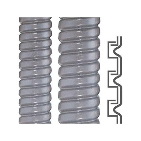 Flexa Metallschutzschlauch grau robust und flexibel (1/2)