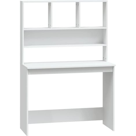Maison Exclusive - Schreibtisch mit Regal Weiß 102x45x148 cm Holz