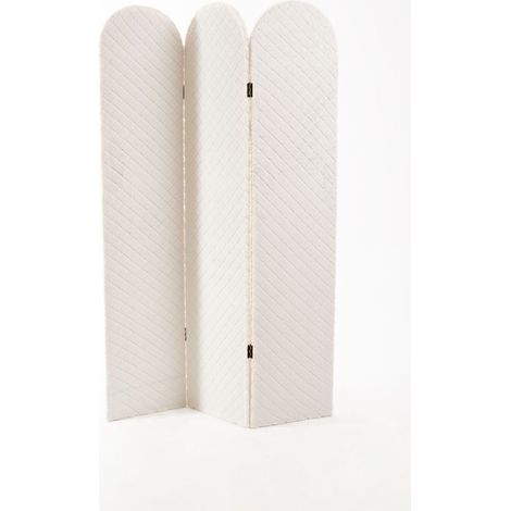 Biombos - Biombo Miller Terciopelo - Blanco