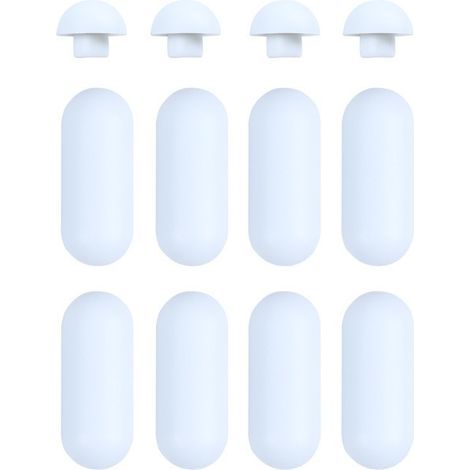 Accessoires pour siège de toilette : 8 coussins de siège blancs + 4 coussins de couvercle, protège-siège de toilette. (1/5)