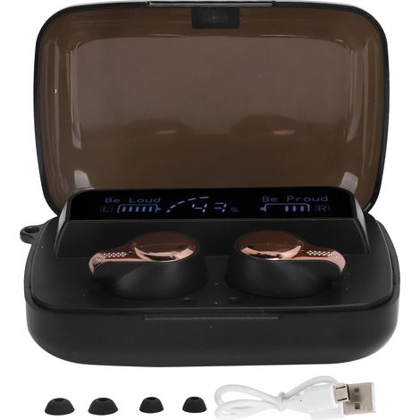 Casque Bluetooth Sport Mini avec Affichage LED et Double Écouteur sans Fil M18 (1/5)