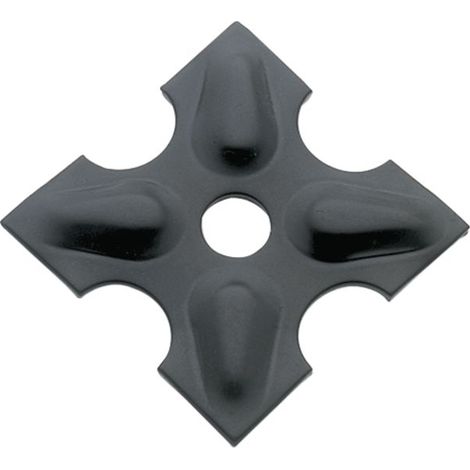 Zierrosette (Pfettenscheibe) 80x80x4 mm, Bohr-ø 17 mm,Stahl schwarz pulverbesch.