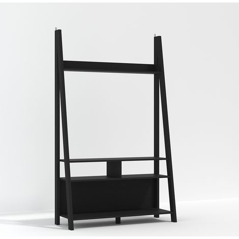 Tiva Ladder TV Unit - MDF - L38.6 x W105 x H175.4 cm - Black